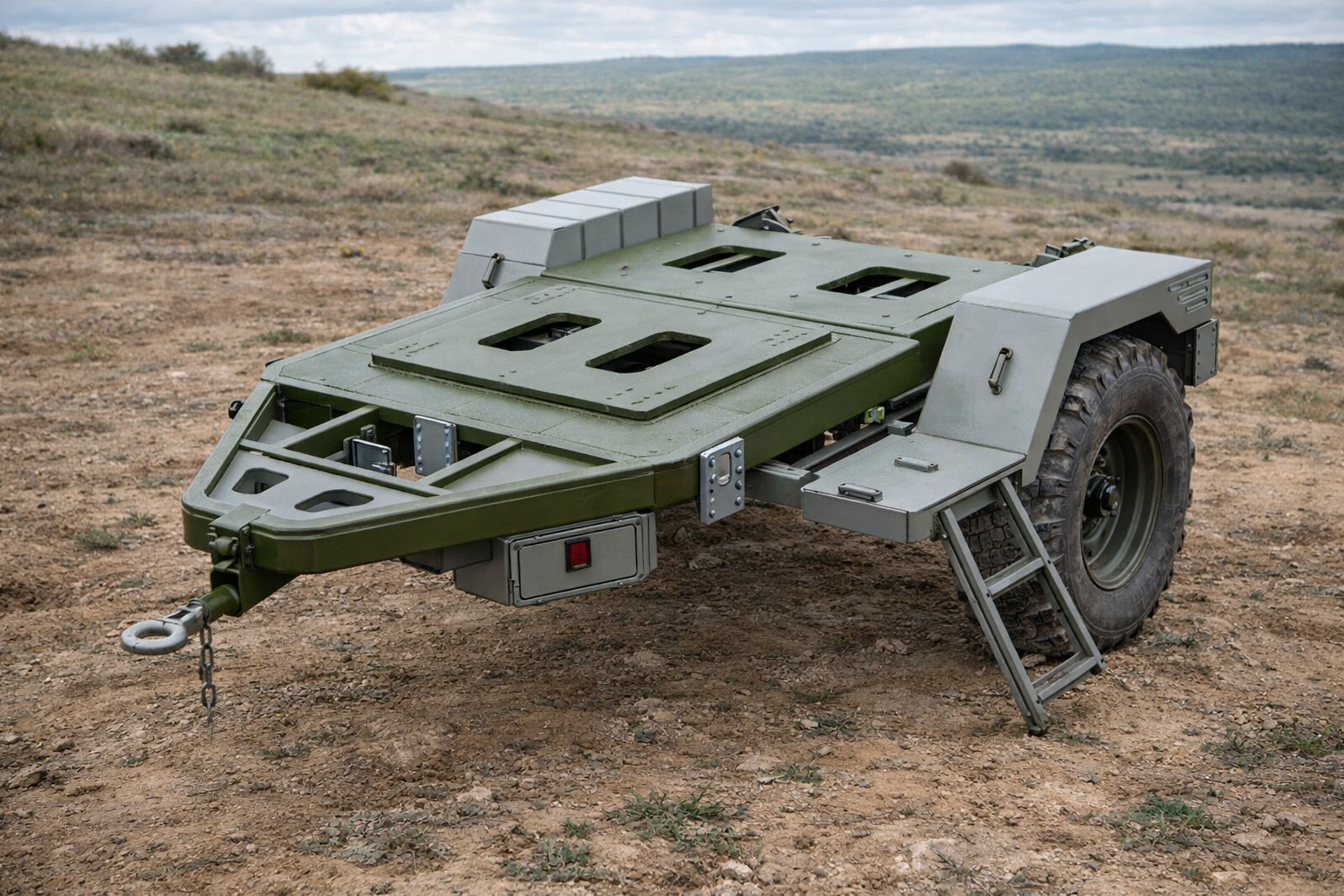 Tek dingil Nato tipi Jeneratör Römork