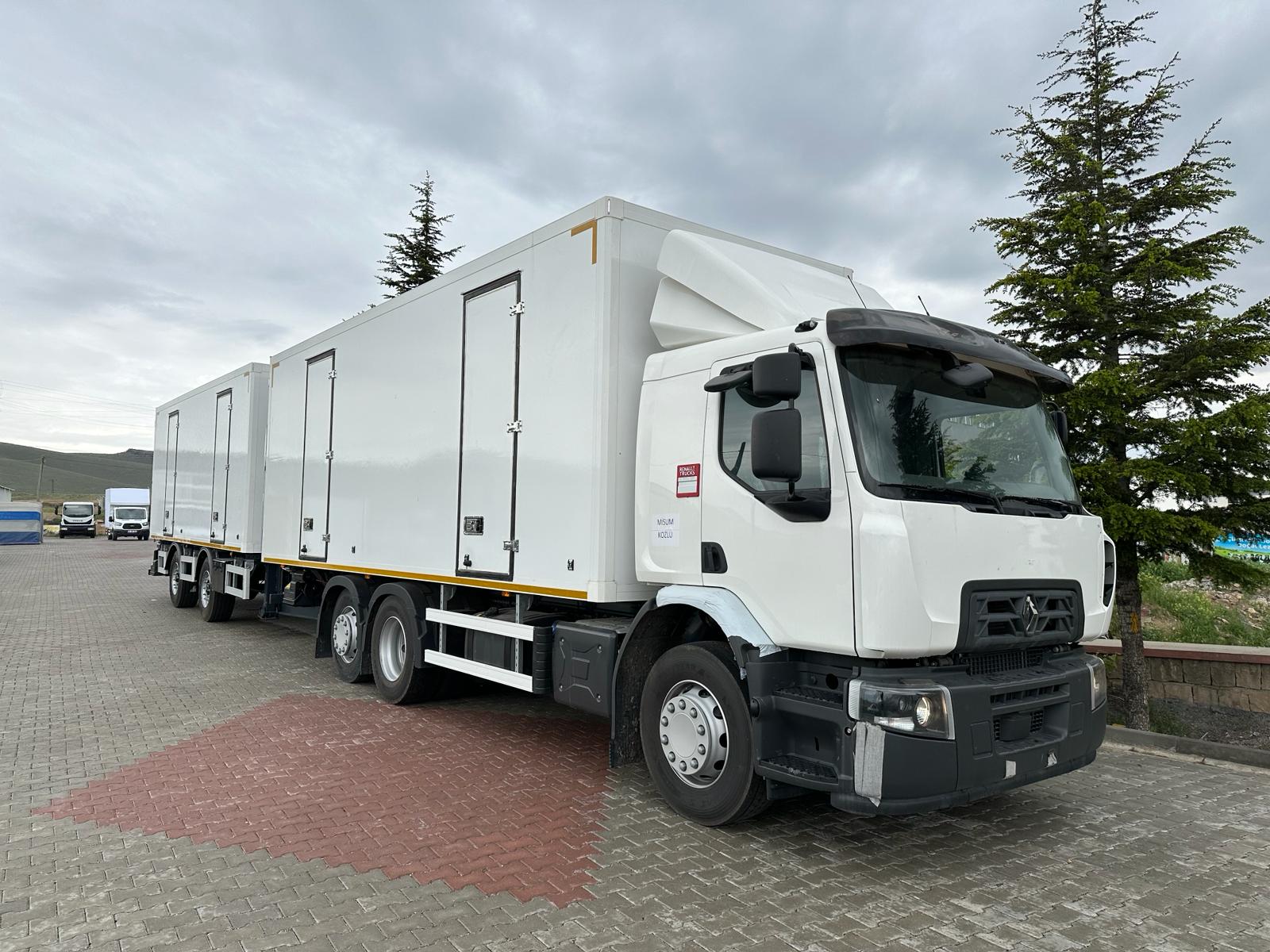 18000 Kg Çift dingil Kapalı Kasa Kamyon Römorku 
