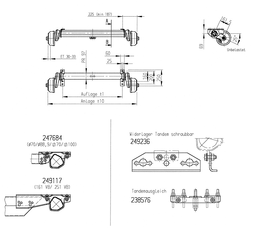 1500 KG FRENLİ TORSİYON DİNGİL 112x5 AL-KO