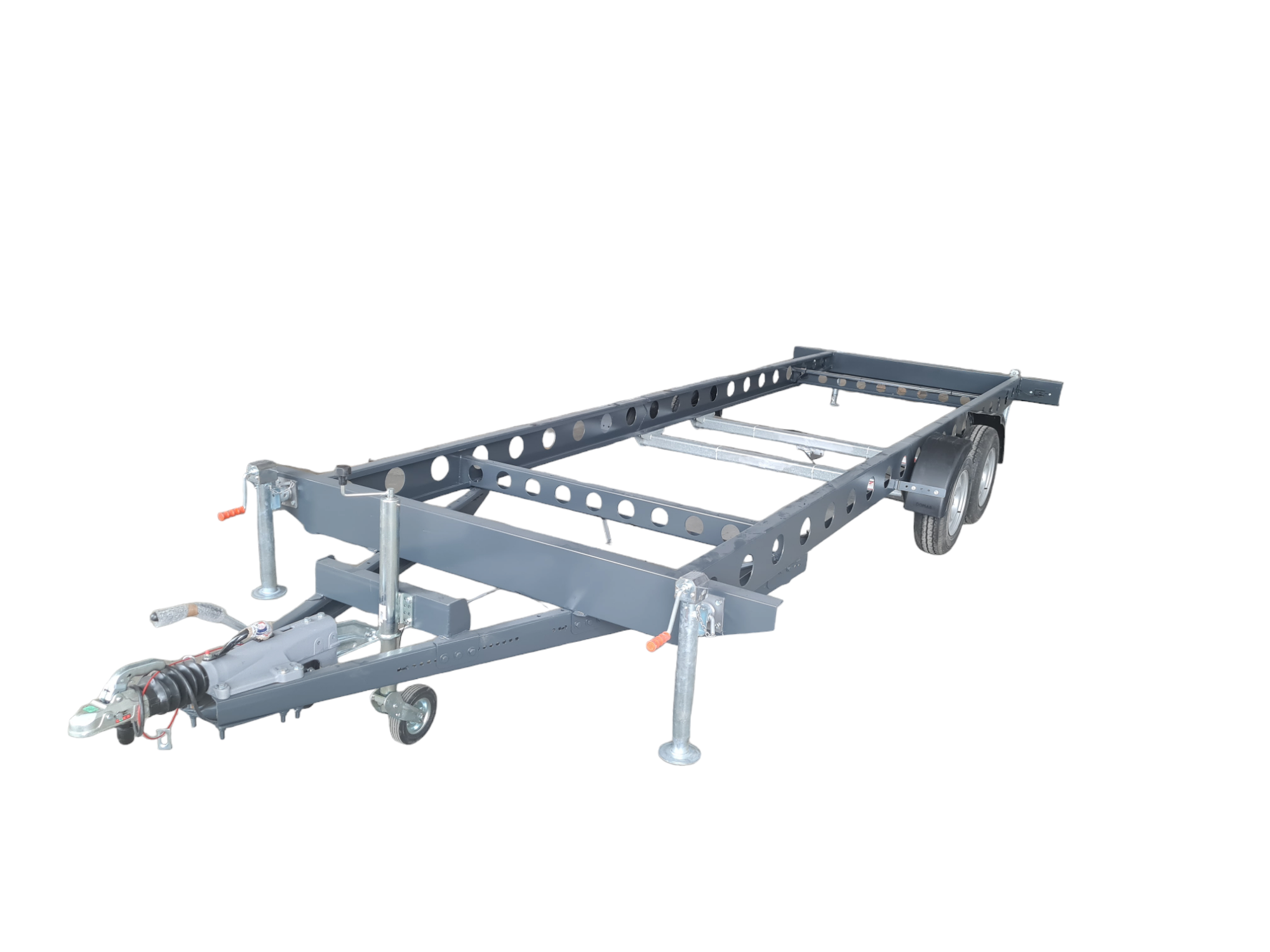 3500 kg Çift dingil Merkezi Sal kasa Römork 