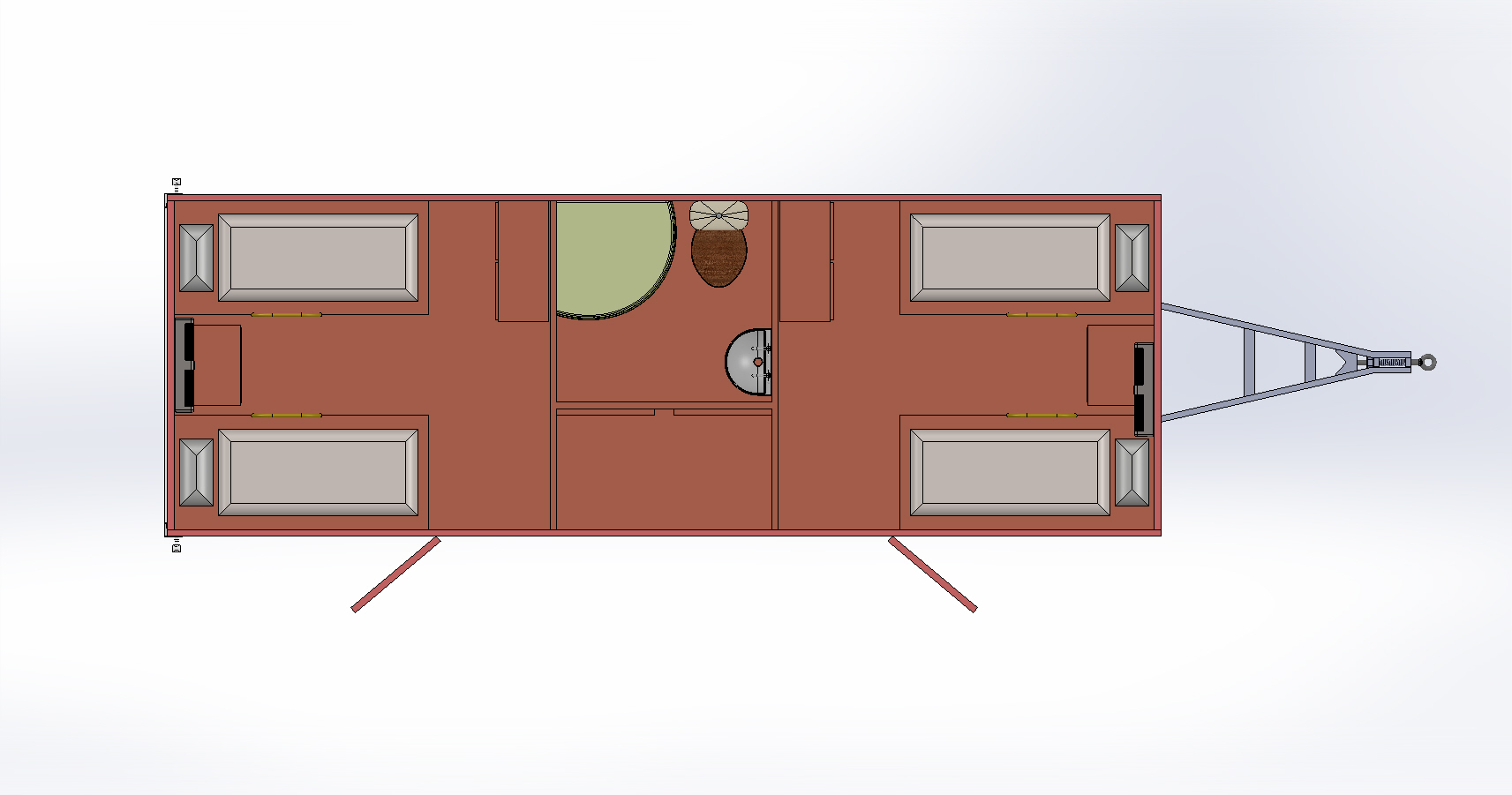2 dingil Dönerli Tam Römork /Kamp Karavan 