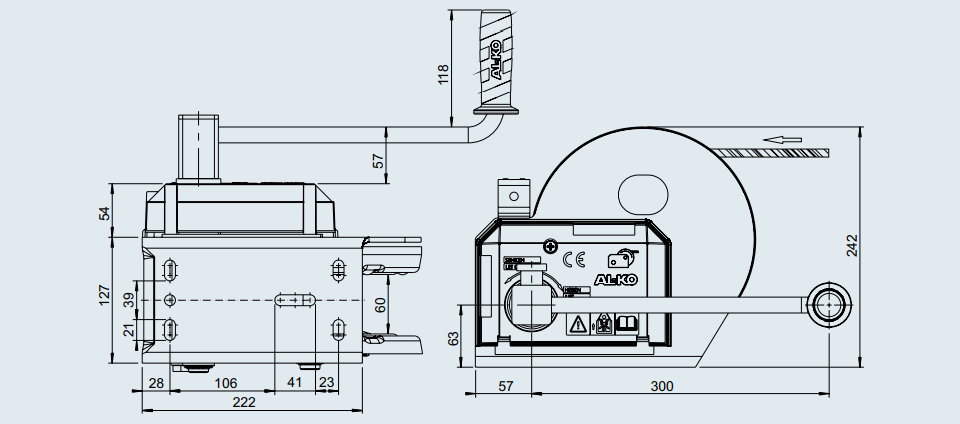 FRENLİ EL VİNCİ 1201 PLUS A OTOMATİK 12,5 METRE HALATLI AL-KO
