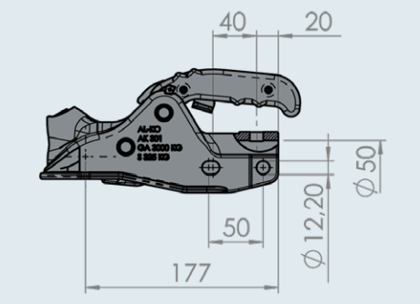 FRENSİZ KAPLİN DÖKÜM 3000 KG AK 301 45-50 LİK APARATLI LOCK AL-KO