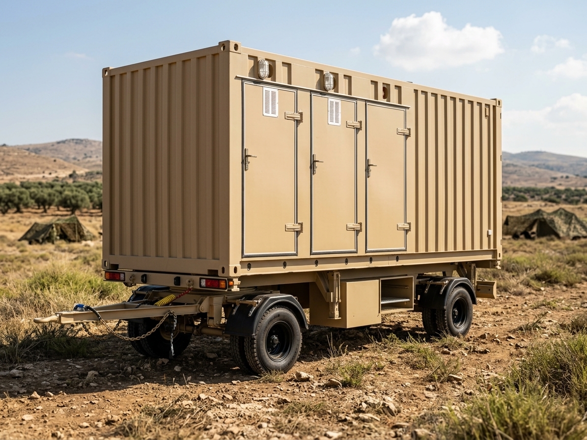 10.000 kg Çift Dingil Dönerli  Tuvelet ve Banyo Römorku