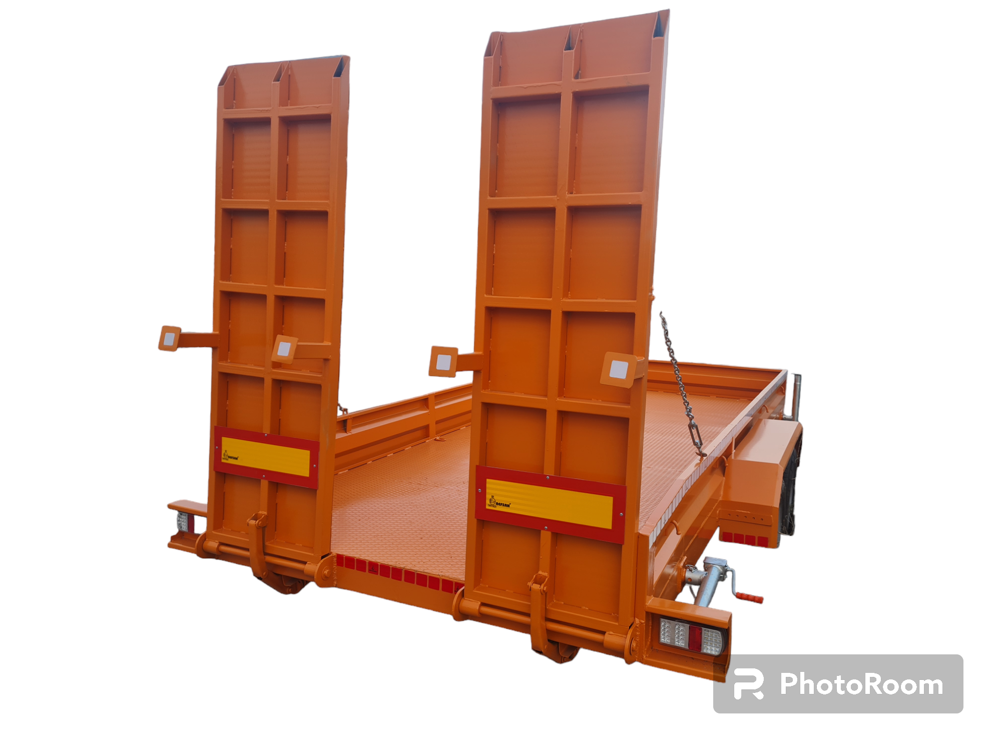3500 kg Çift dingil Merkezi İş Makinası Römorku 