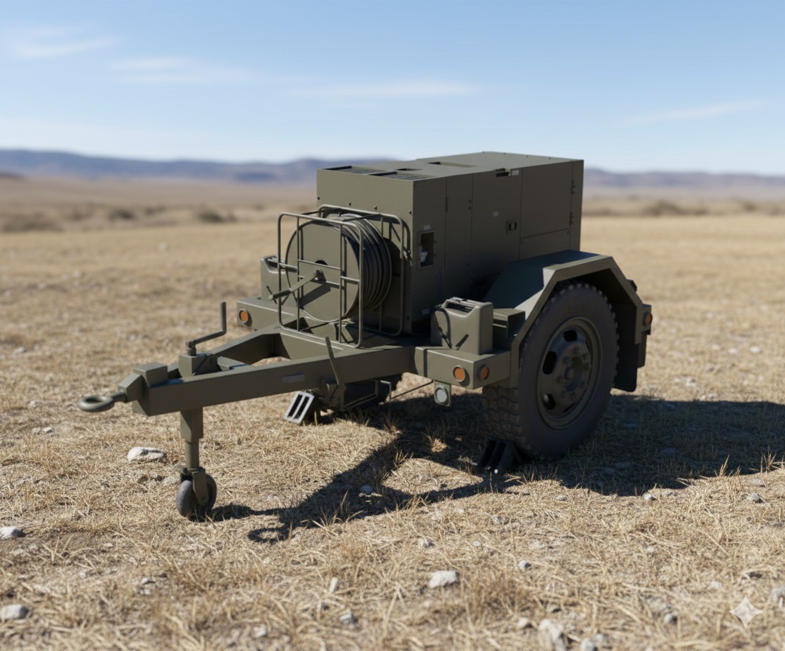 5000 KG Tek Dingil Nato Tipi Jeneratör Römork3