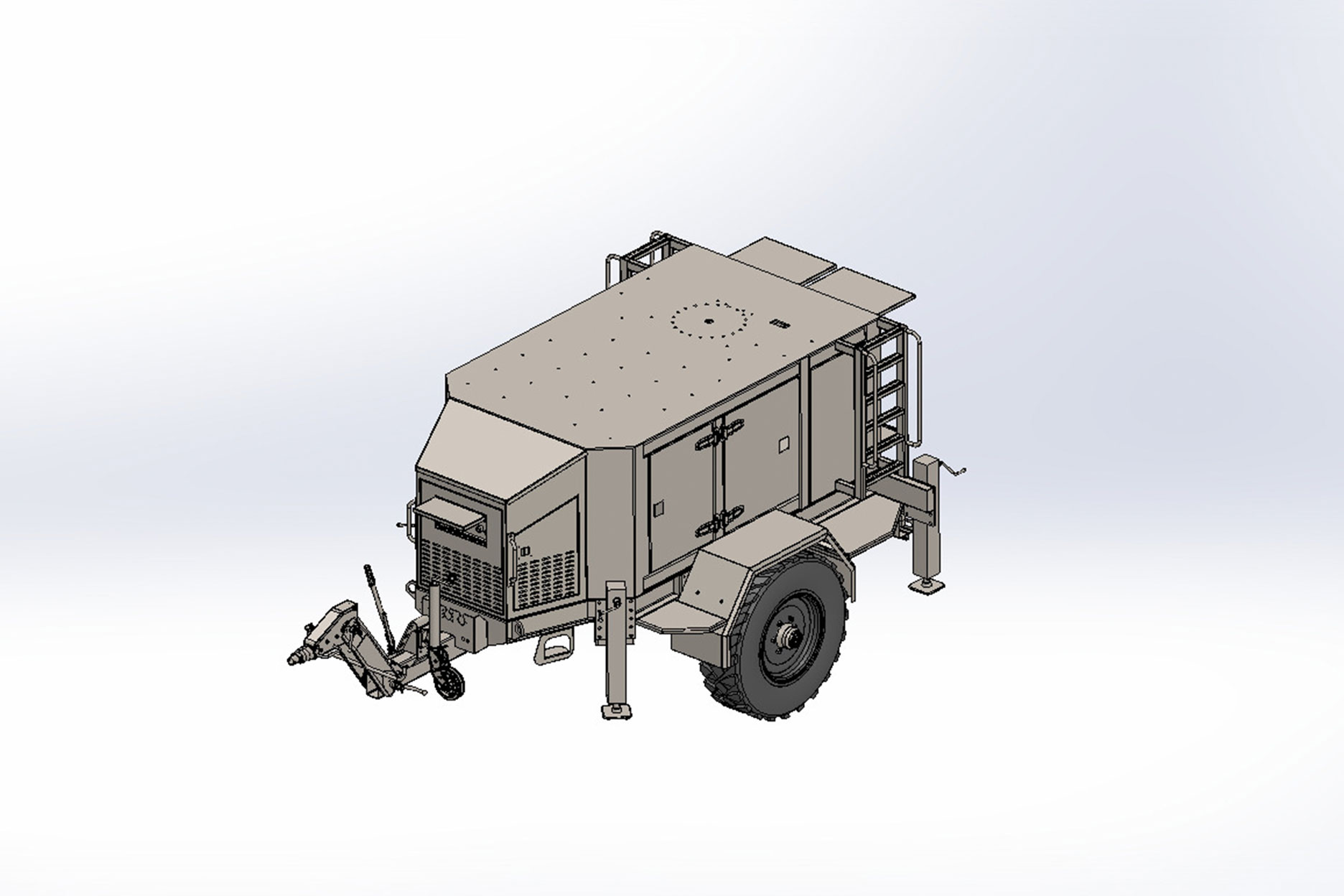 3500 KG Tek dingil Merkezi Nato tipi Jeneratör Römork/