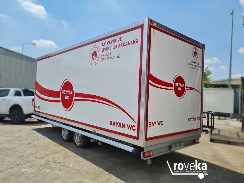 3000 Kg Çift Dingil Kapalı Kasa Tuvalet Römorku-CTP351