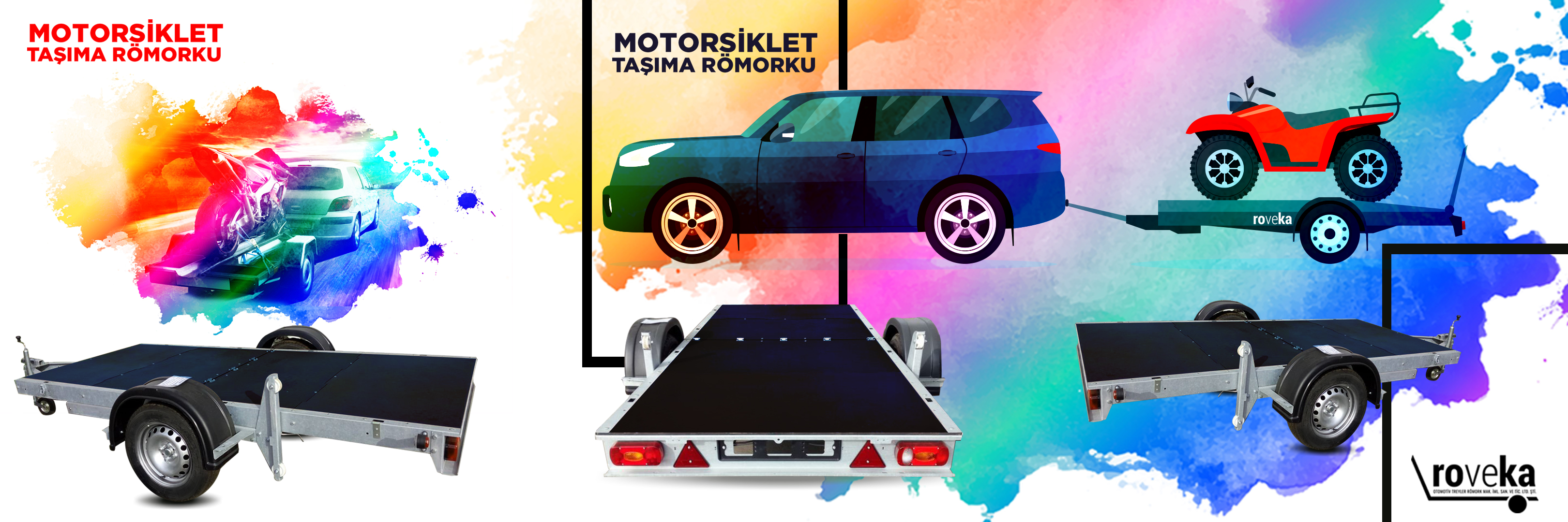 1000 kg Motorsiket Taşıma Römorku