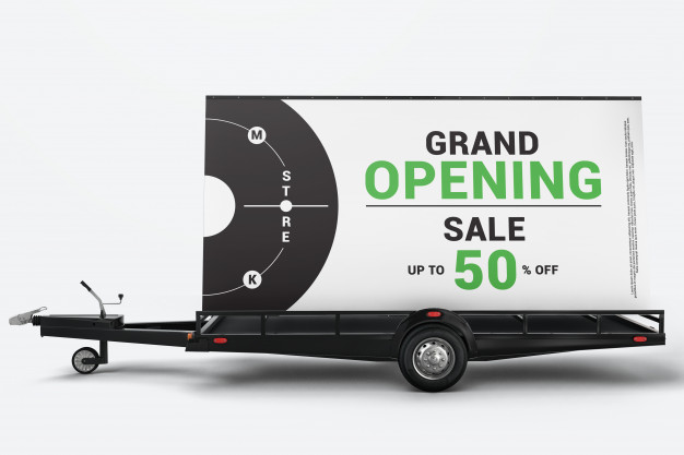 750 Kg Tek Dingil Reklam Römorku 