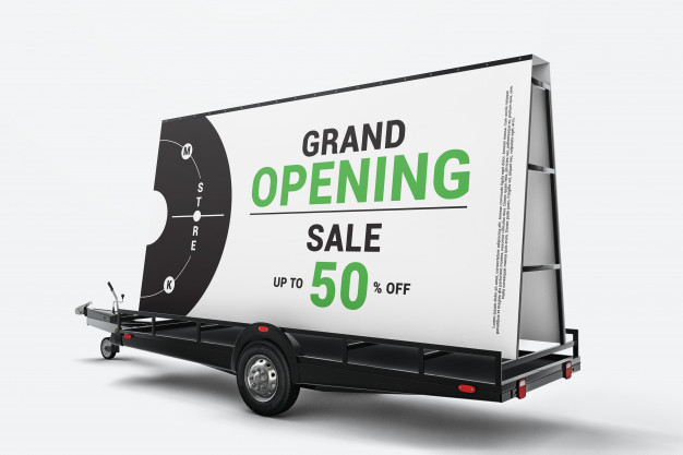 750 Kg Tek Dingil Reklam Römorku 