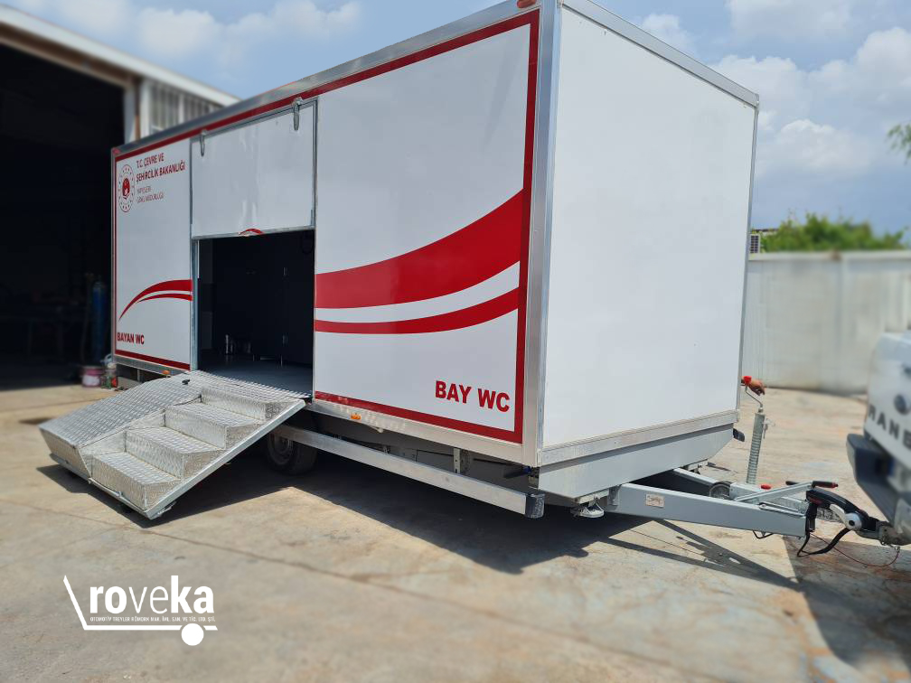 3000 Kg Çift Dingil Kapalı Kasa Tuvalet Römorku-CTP351